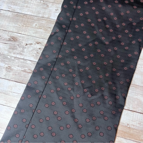 💚Tessuto black/burgundy print pants - Picture 2 of 8